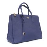 A Prada royal blue Saffiano bag,