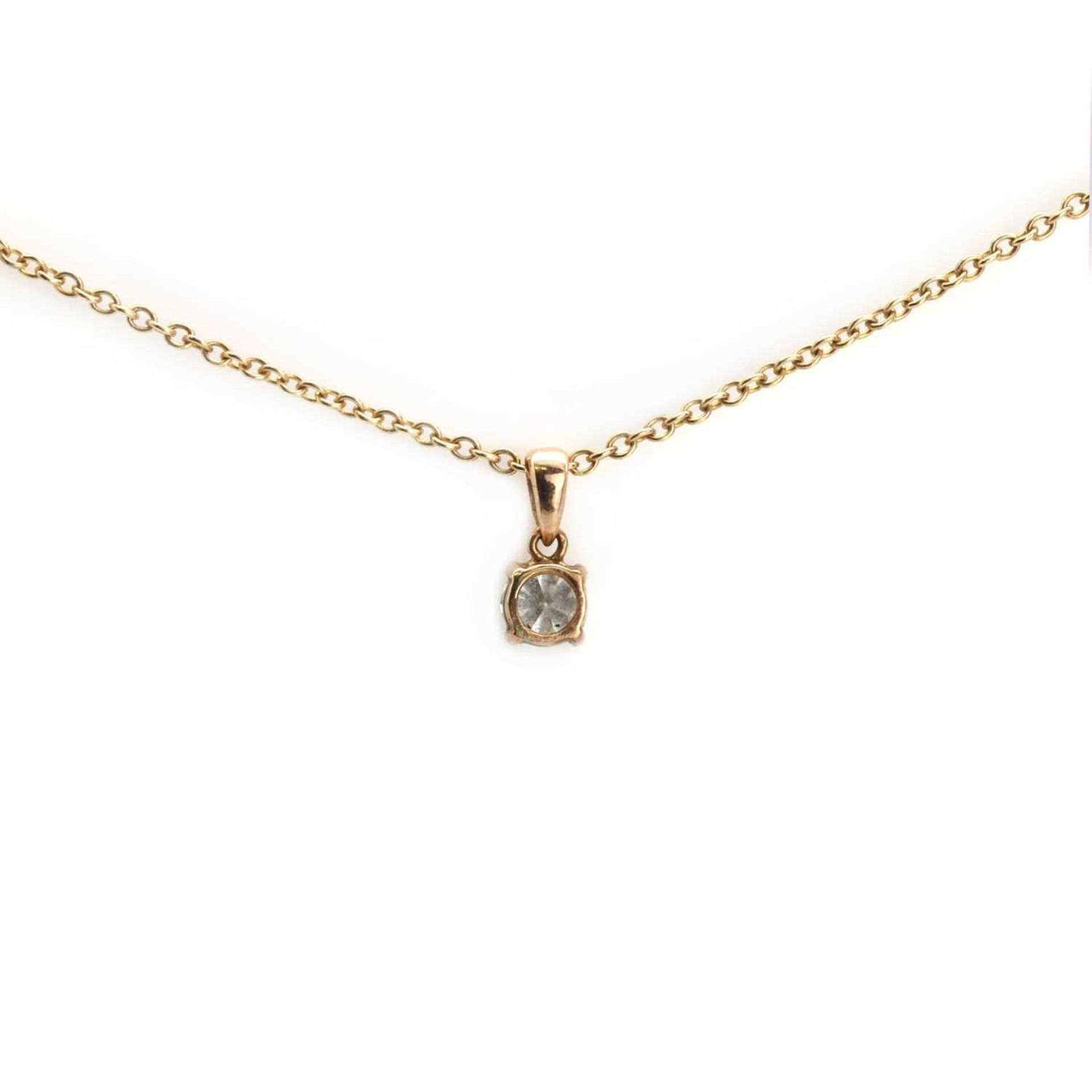 A single stone diamond pendant, - Image 2 of 2