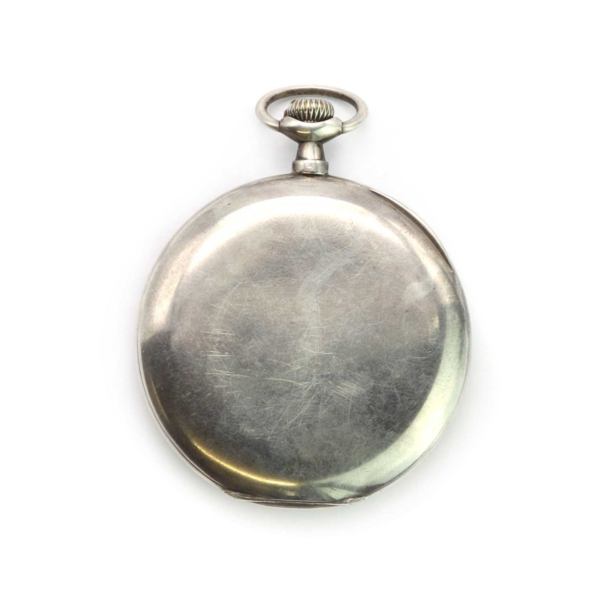 A silver Ulysse Nardin open faced pocket watch, - Image 3 of 3