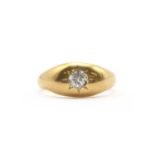 An 18ct gold single stone diamond ring,