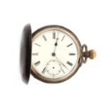 A silver cased pocket watch,