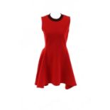 A Christian Dior vintage red wool sleeveless mid-length dress,