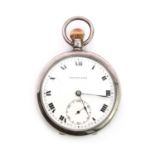 A silver Dominant open faced pocket watch,