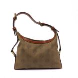 A Mulberry Pimlico green canvas shoulder bag,