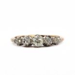 A five stone diamond ring,