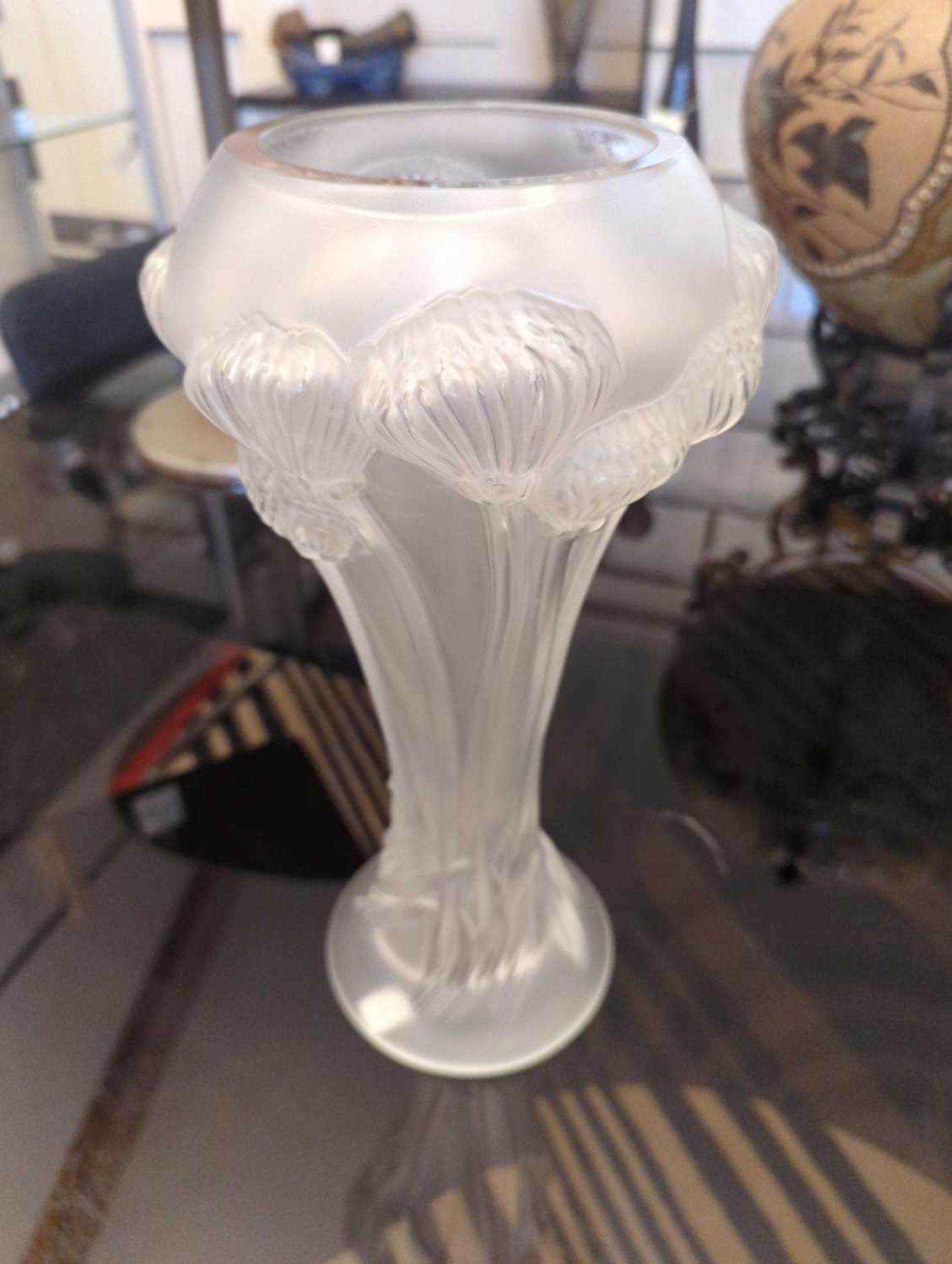 A Lalique 'Button Rose' vase, - Image 6 of 9