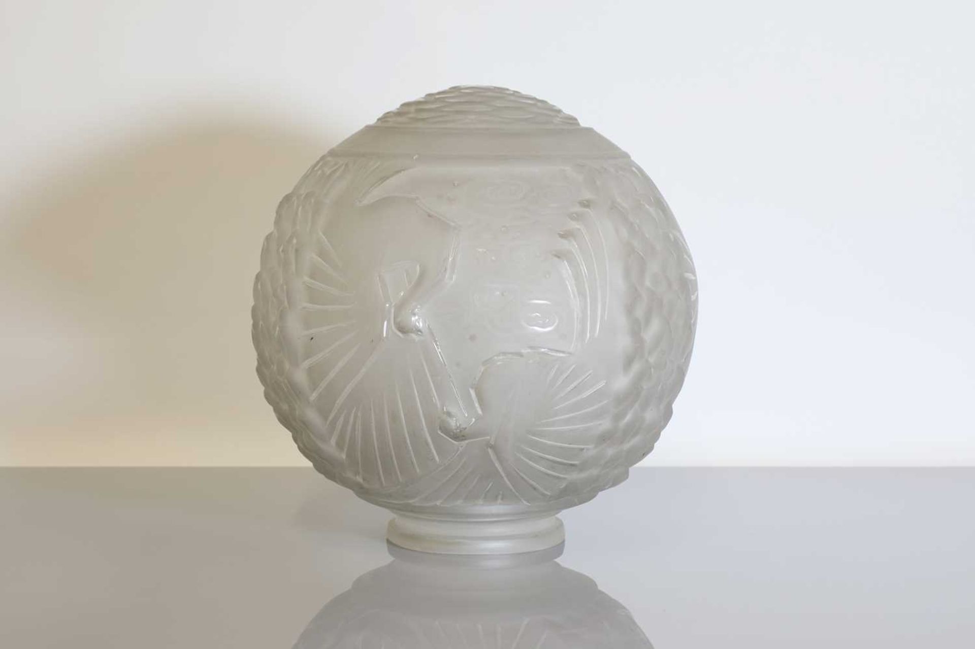 A Muller Frères Luneville glass globe ceiling light, - Image 24 of 28