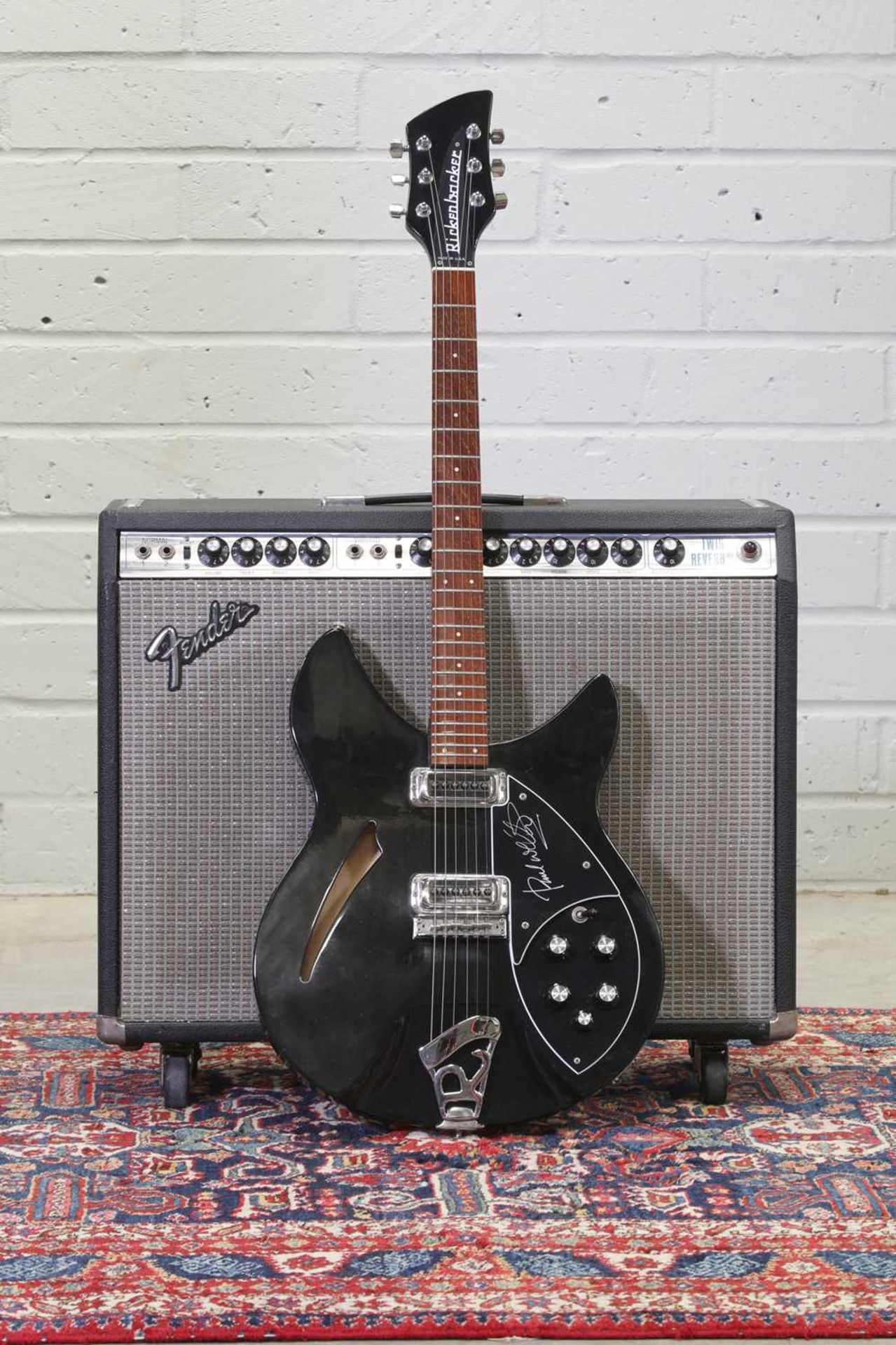 A 1991 Paul Weller signed Model 330 Rickenbacker electric guitar,