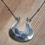 A Norwegian modernist sterling silver pendant,