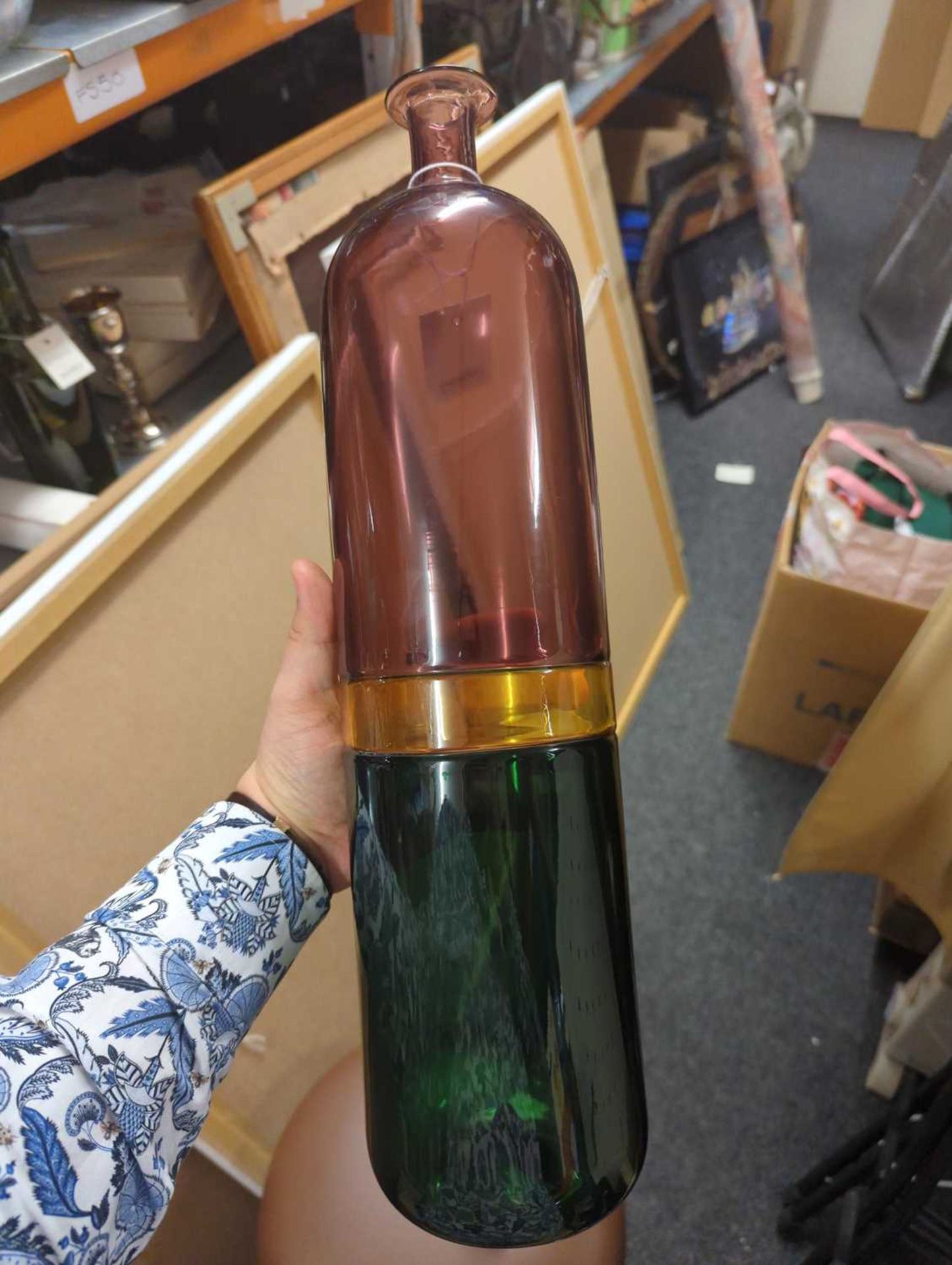 A Venini 'Incalmo' glass bottle vase - Image 4 of 6