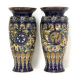 A pair of Doulton Lambeth stoneware vases,