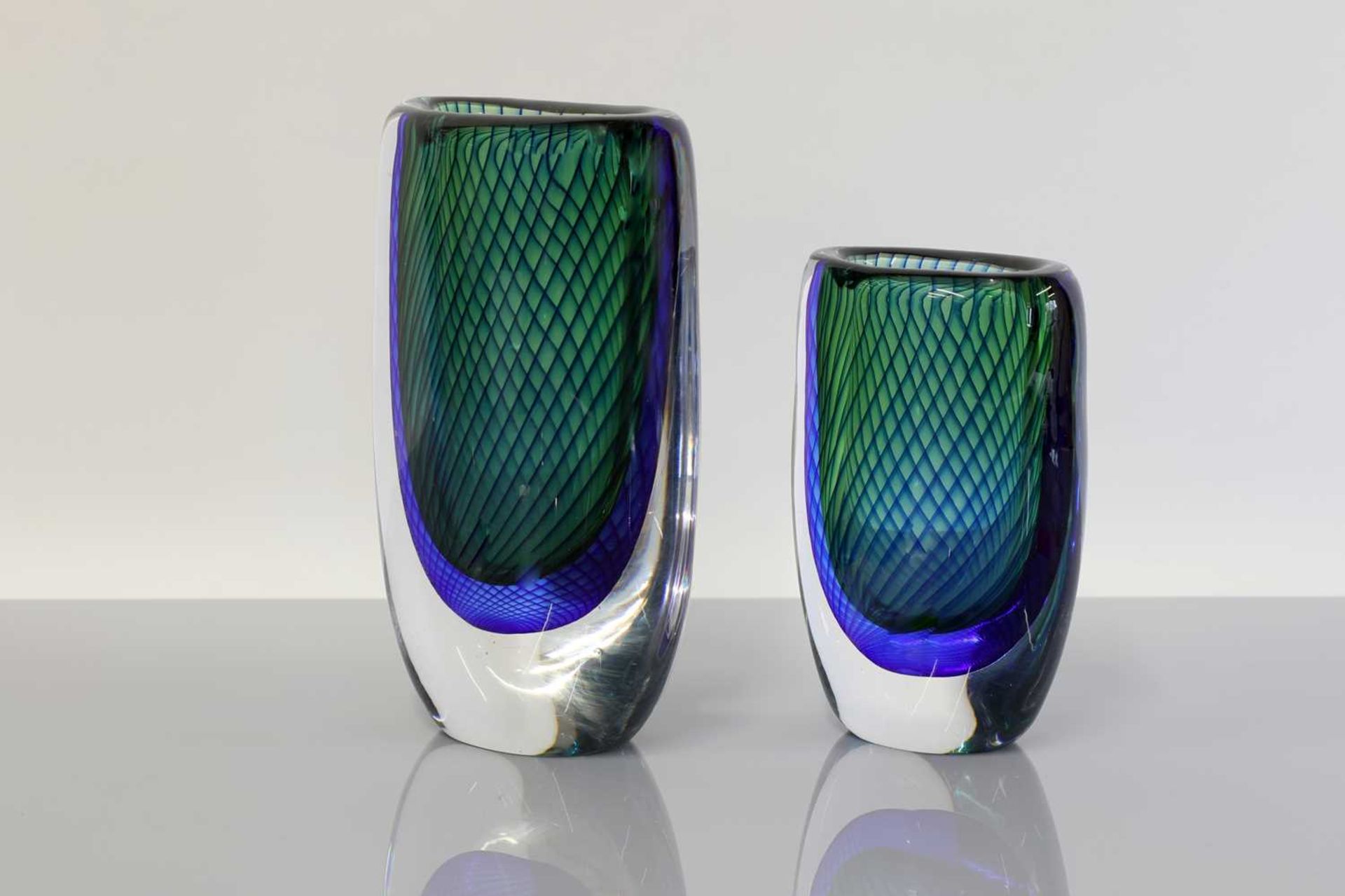 Two Kosta Boda sommerso glass vases, - Image 2 of 3