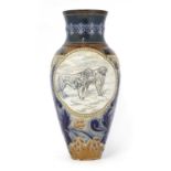 A Doulton Lambeth stoneware vase,