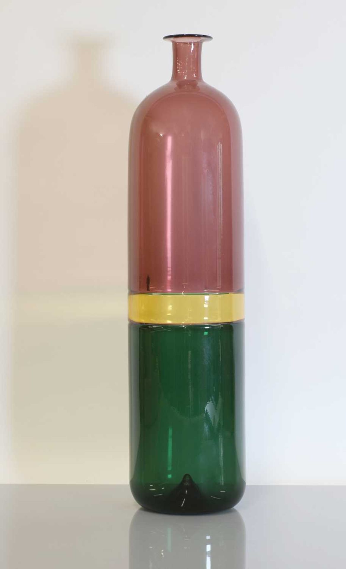 A Venini 'Incalmo' glass bottle vase