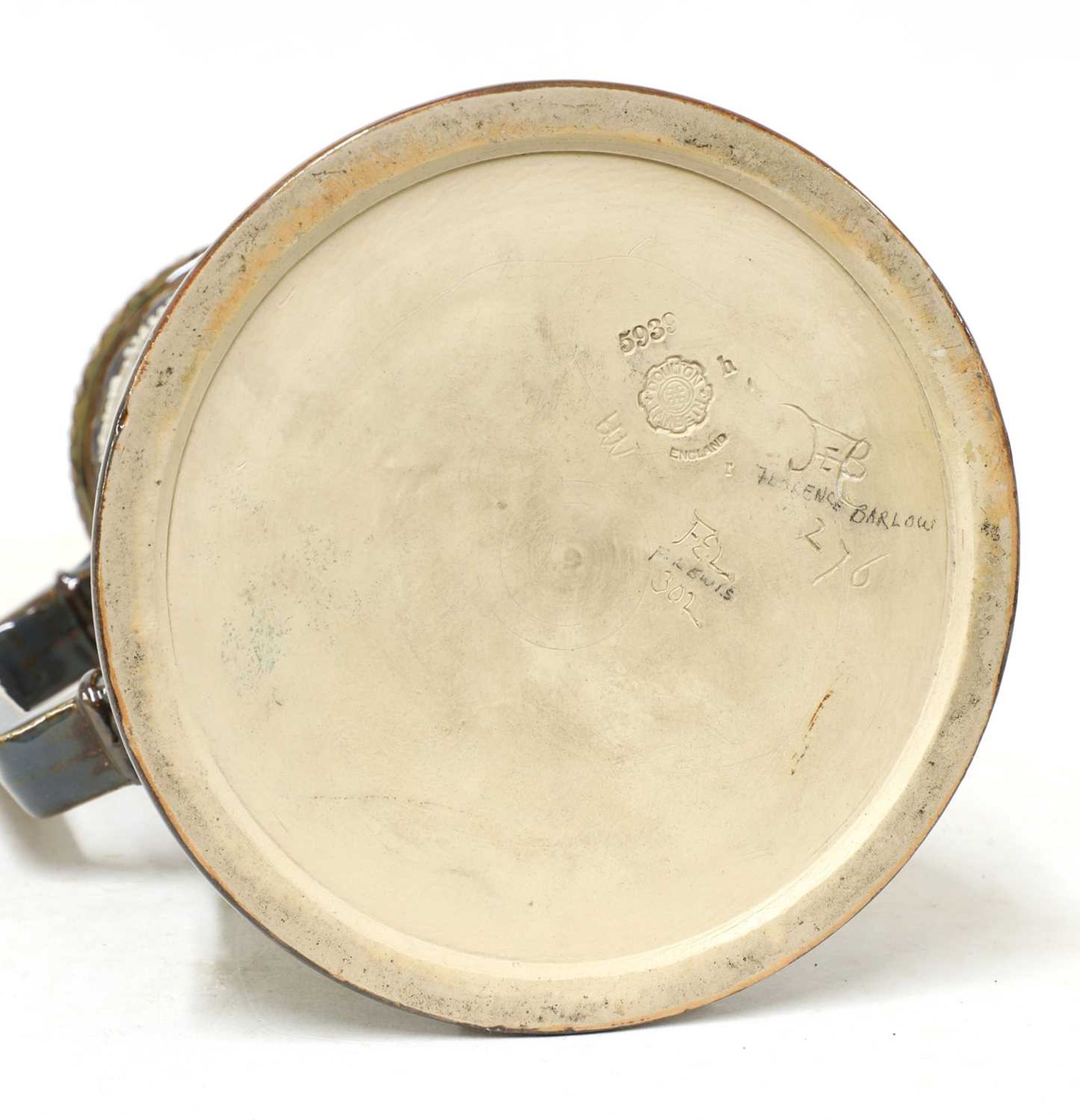 A Doulton Lambeth stoneware jug, - Bild 3 aus 3