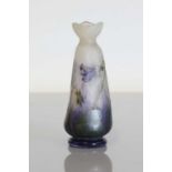 A Daum 'Violets' cameo glass vase,