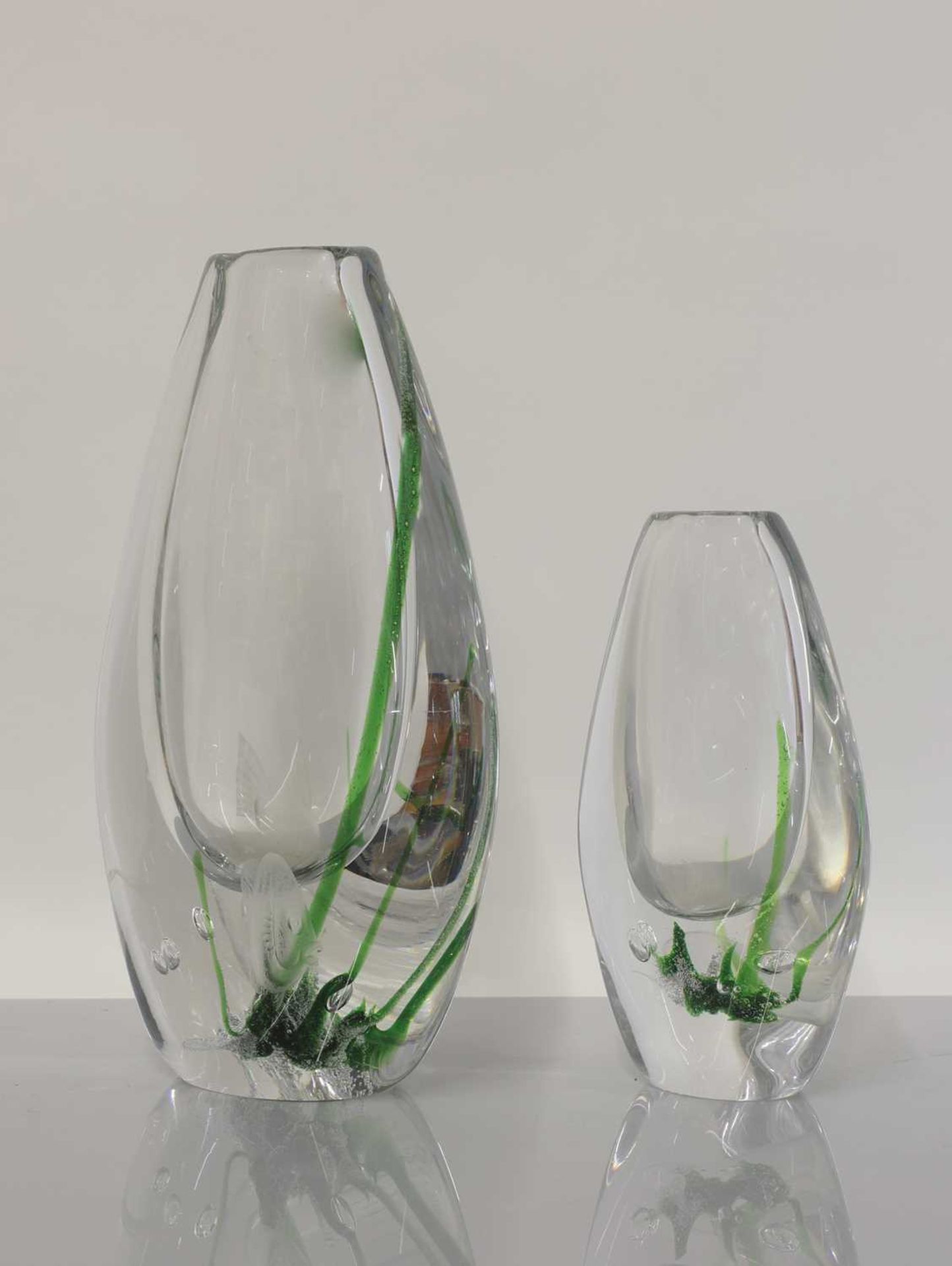 Two Kosta 'Seaweed' vases, - Image 2 of 5