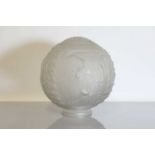 A Muller Frères Luneville glass globe ceiling light,