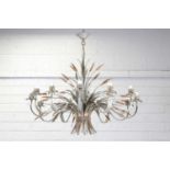 A French Hollywood Regency wheatsheaf chandelier,