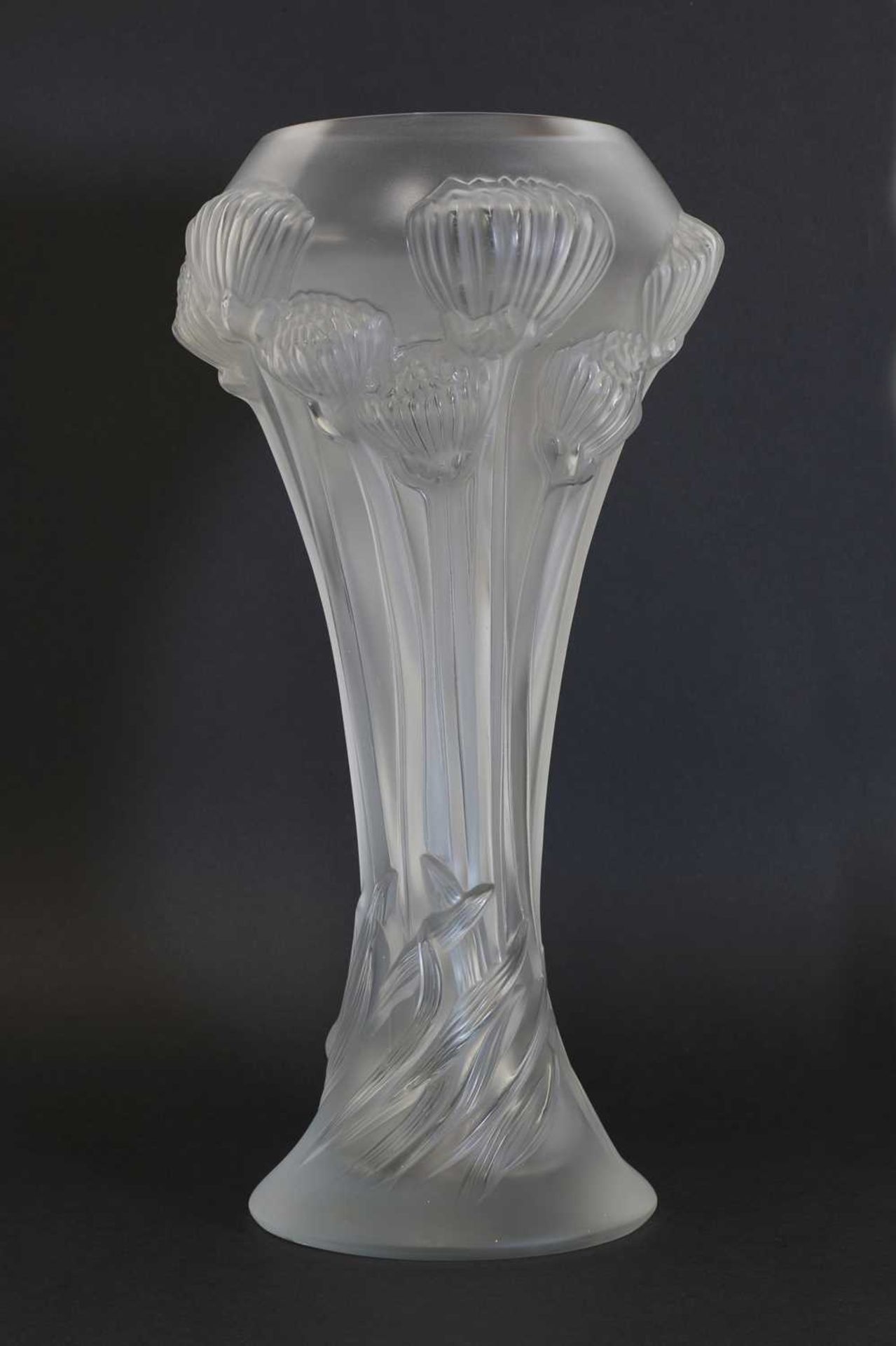 A Lalique 'Button Rose' vase, - Image 2 of 9