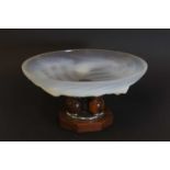 An Art Deco opalescent glass bowl,