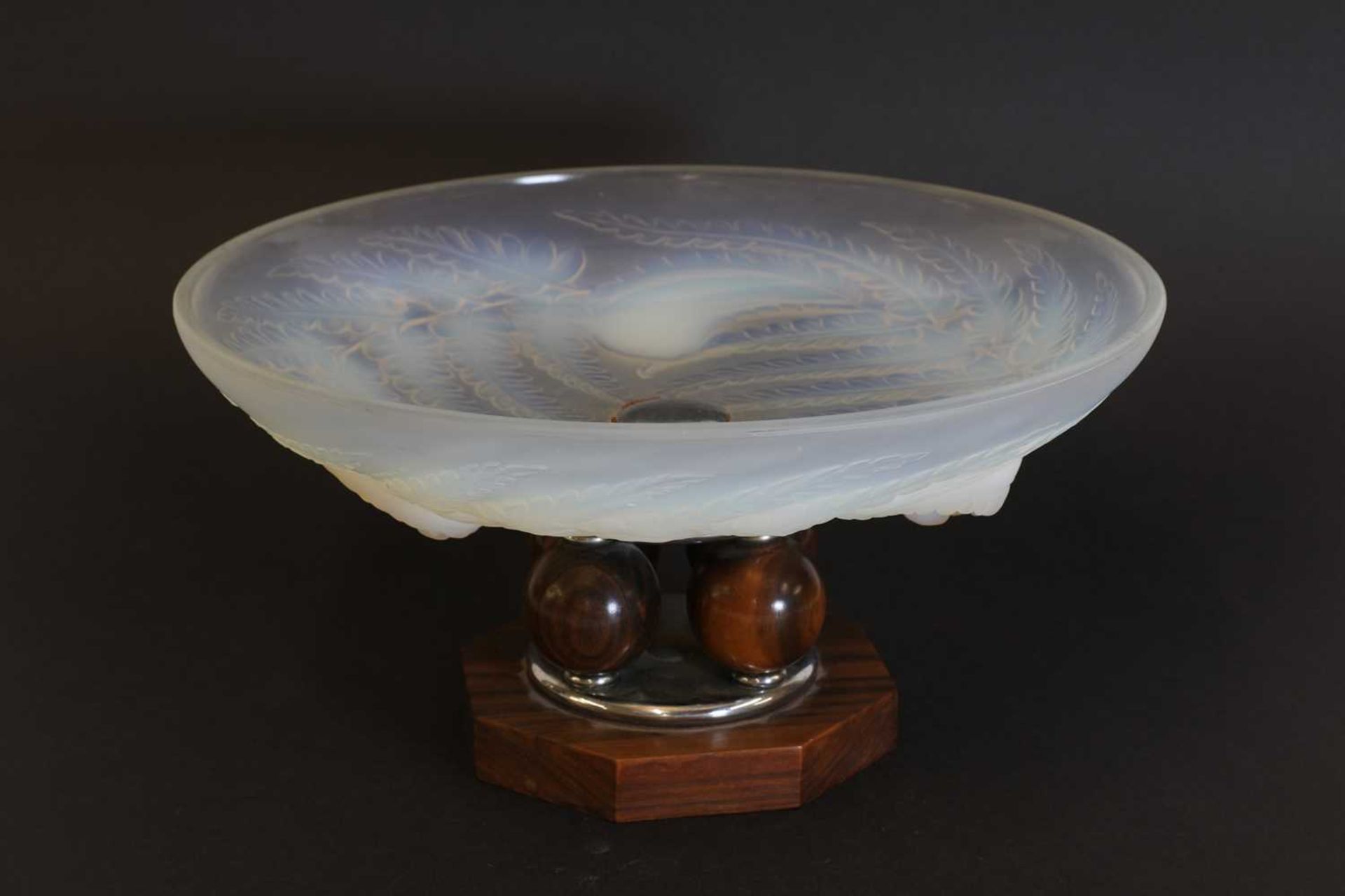 An Art Deco opalescent glass bowl,