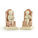 A pair of Doulton Carrara menu holders,