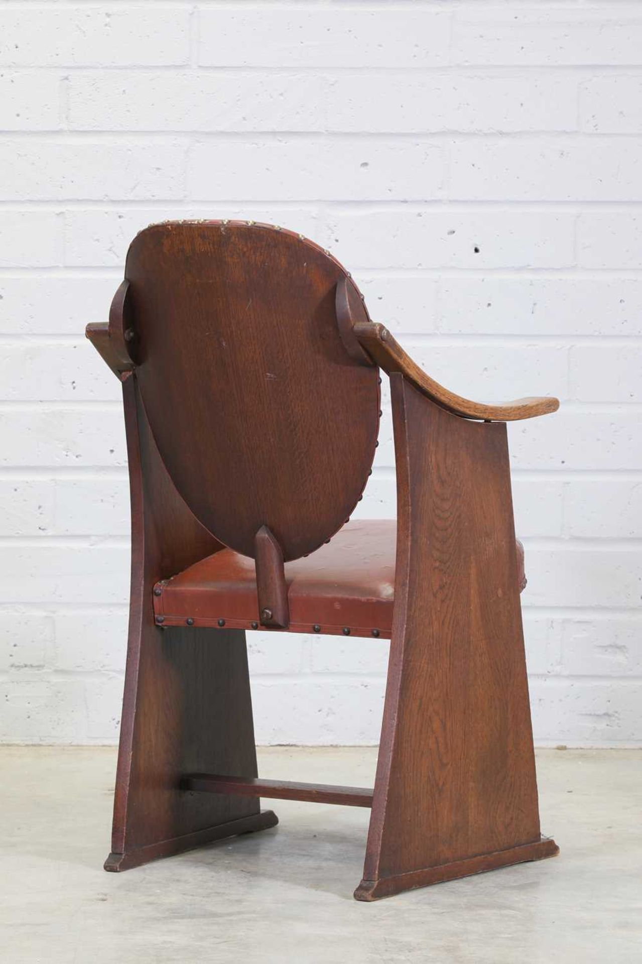 An oak armchair, - Image 3 of 6