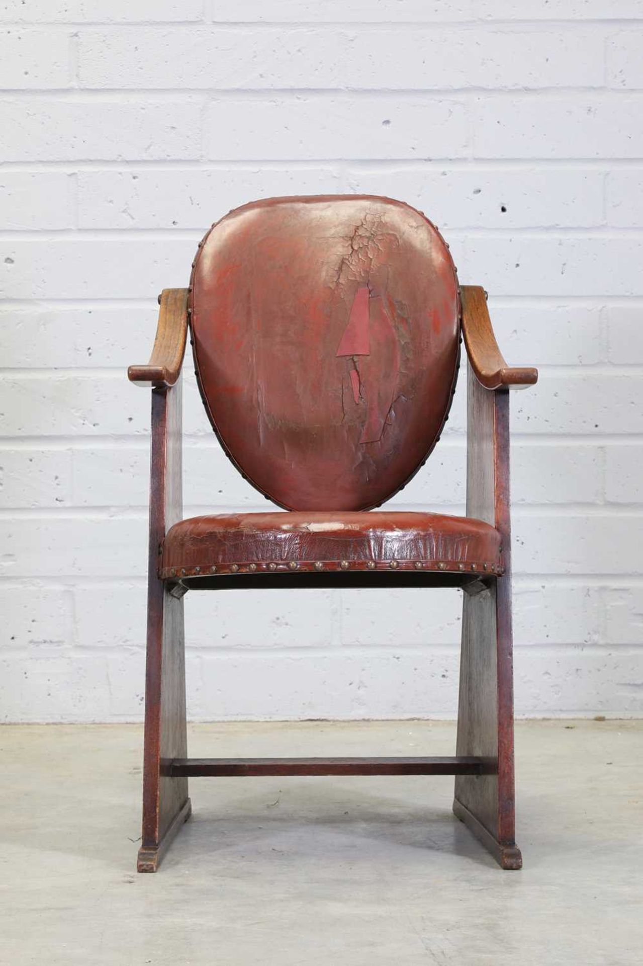 An oak armchair, - Bild 2 aus 6