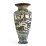 A Doulton Lambeth stoneware vase,