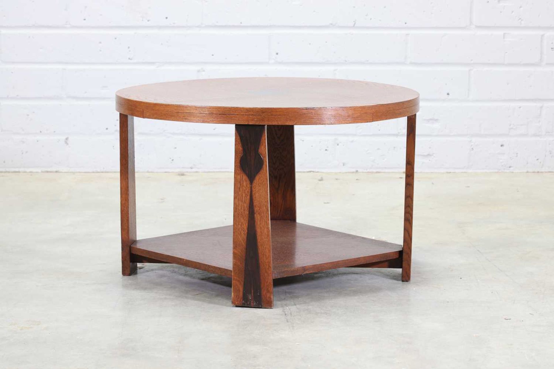 An oak centre table,