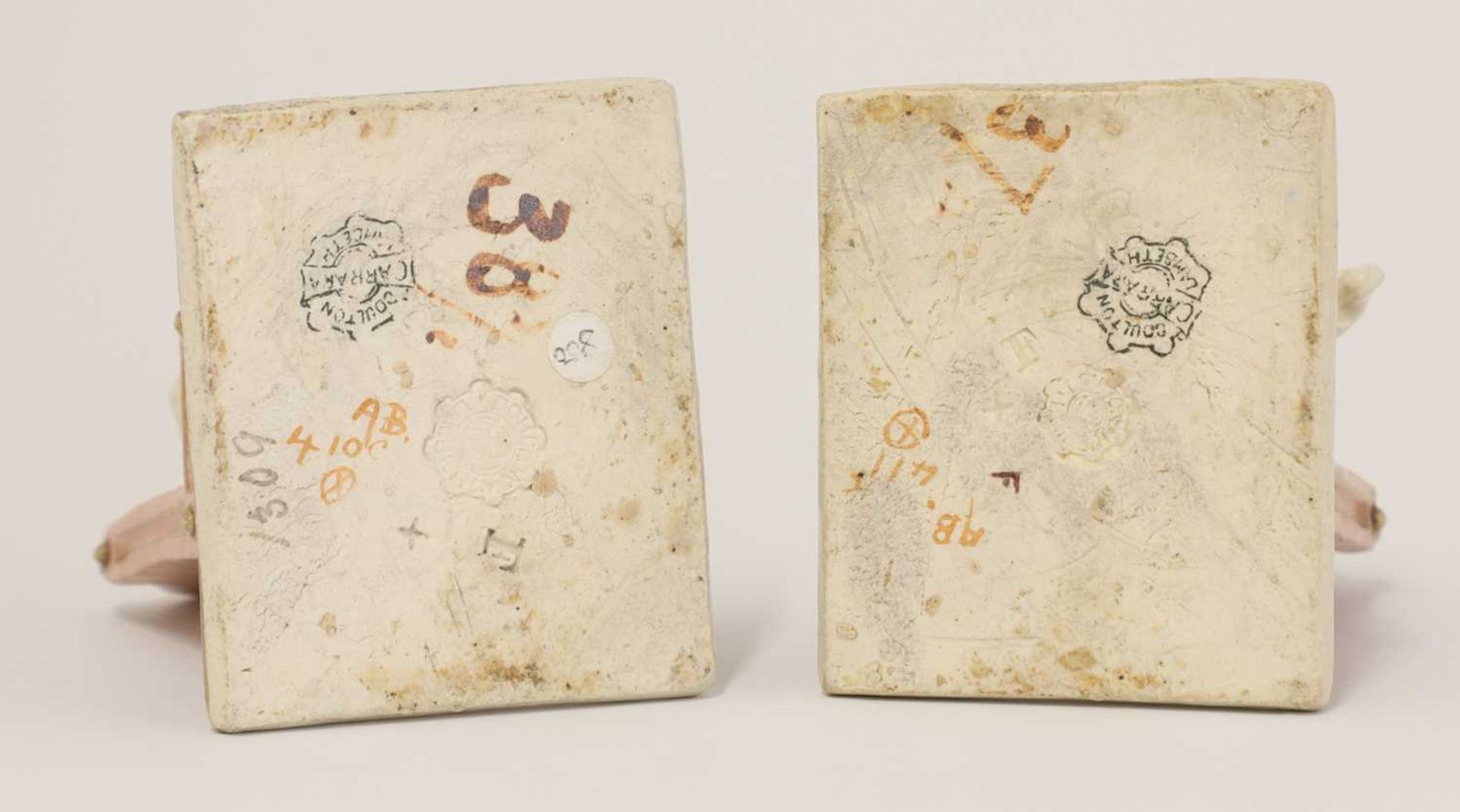A pair of Doulton Carrara menu holders, - Image 3 of 3