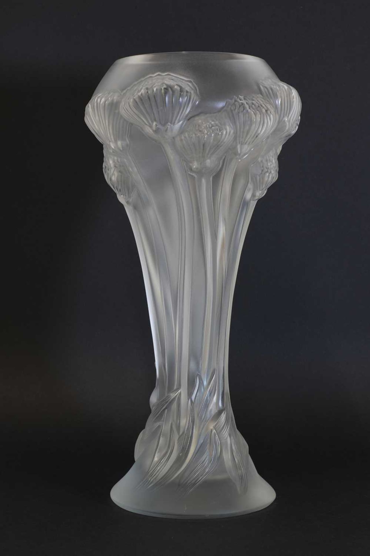 A Lalique 'Button Rose' vase,