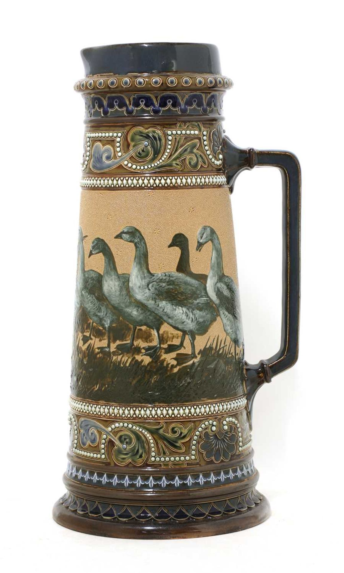 A Doulton Lambeth stoneware jug, - Bild 2 aus 3