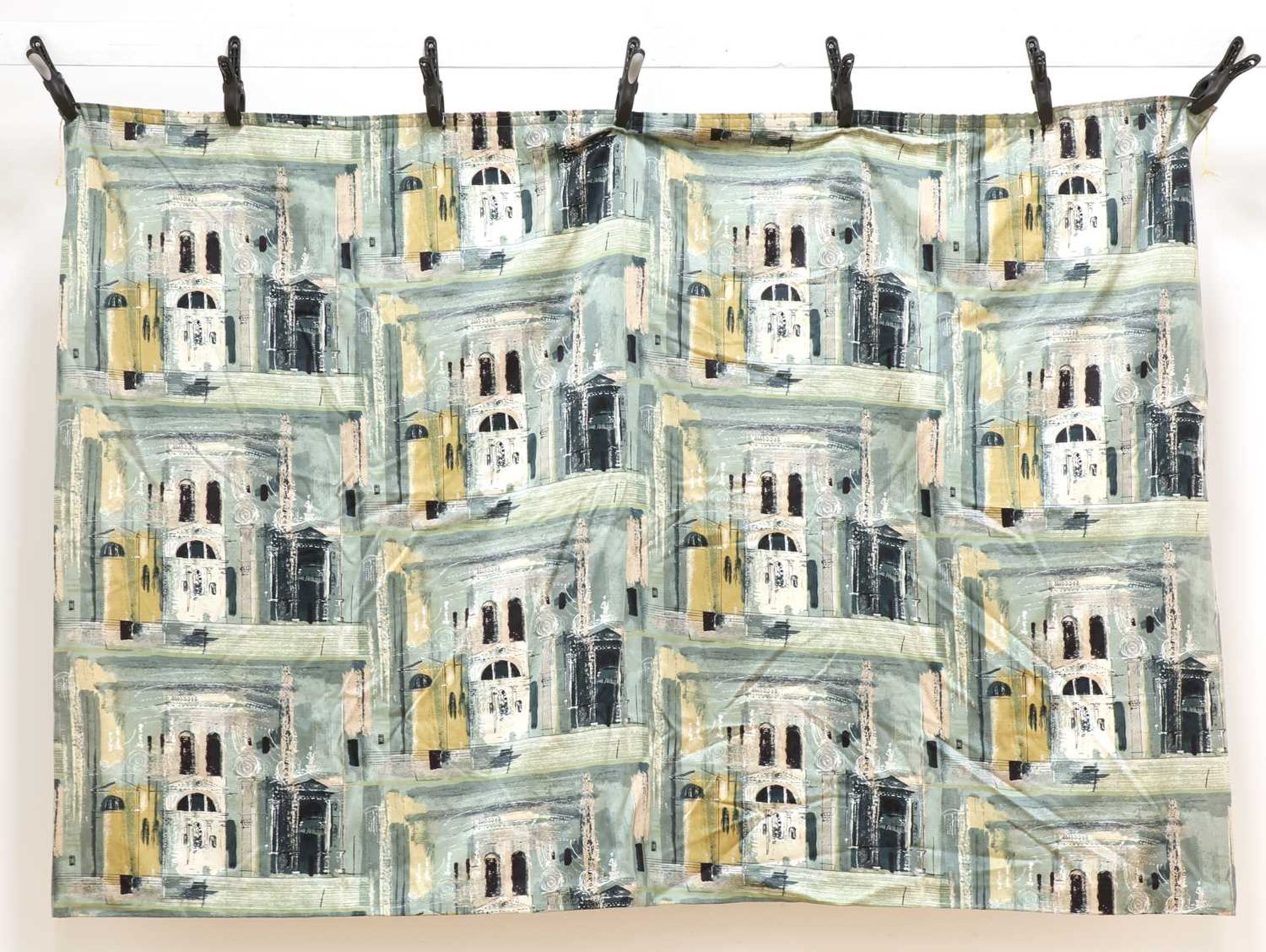 A pair of Chiesa Della Salute curtains,