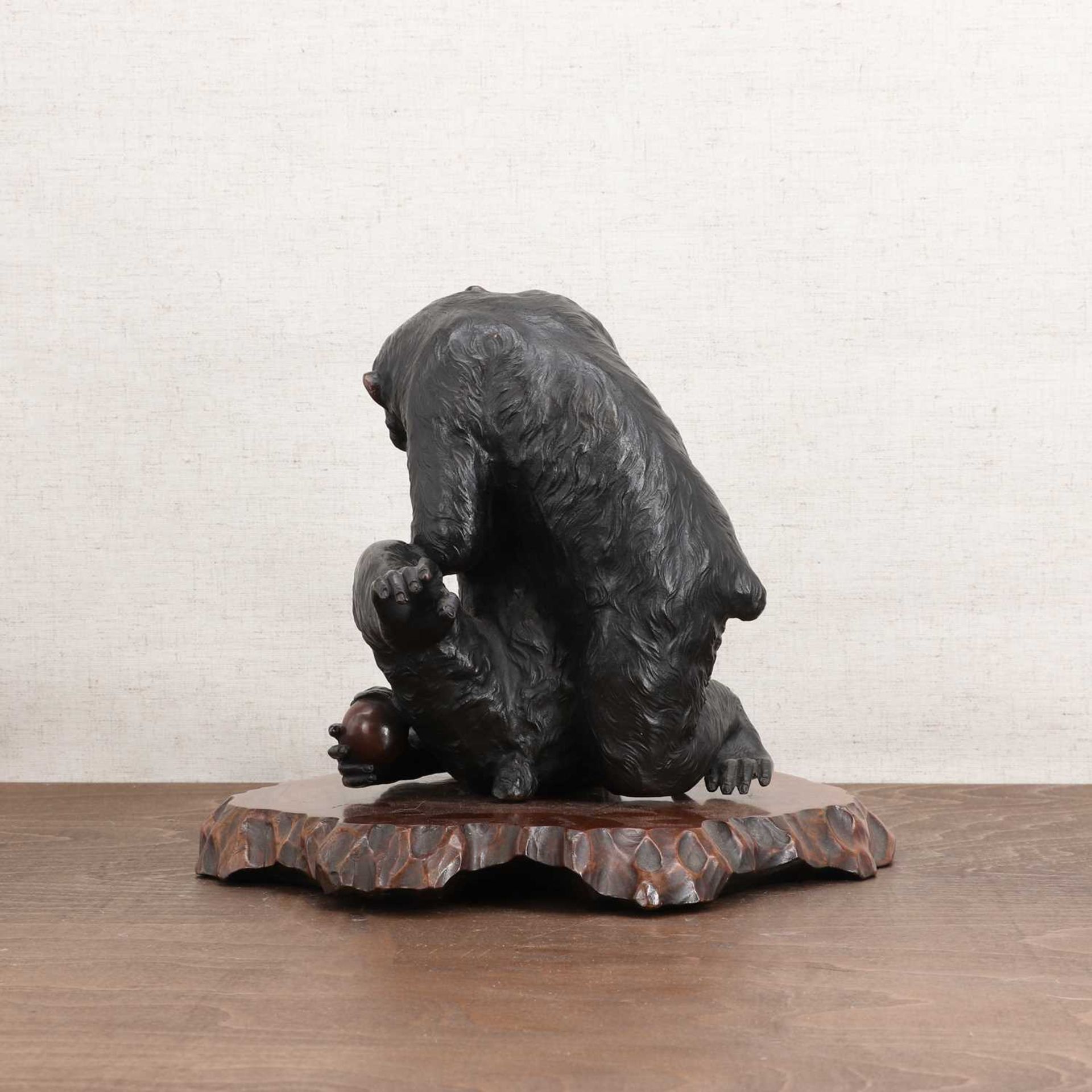 A Japanese bronze okimono, - Image 4 of 5