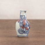 A Chinese copper-red and blue miniature vase,