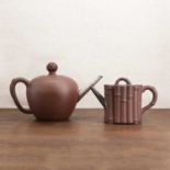 A Chinese Yixing zisha stoneware teapot,