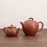 A Chinese export Yixing zisha stoneware teapot,