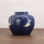 A Chinese blue-glazed jar,