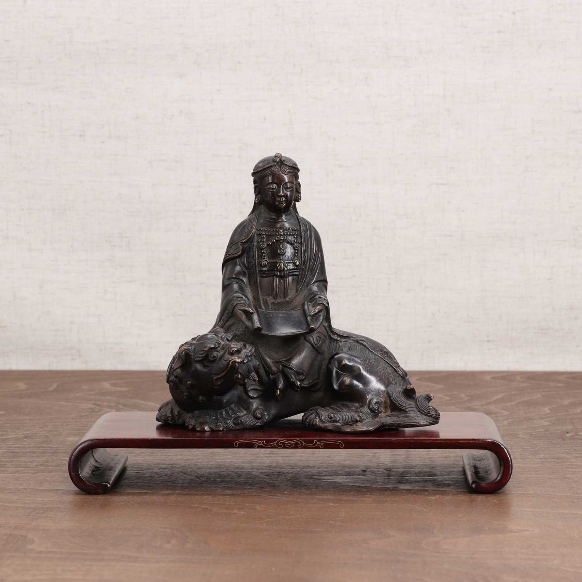 A Japanese bronze figure,