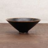 A Chinese black-glazed bowl,