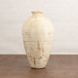 A Chinese white-glazed vase,