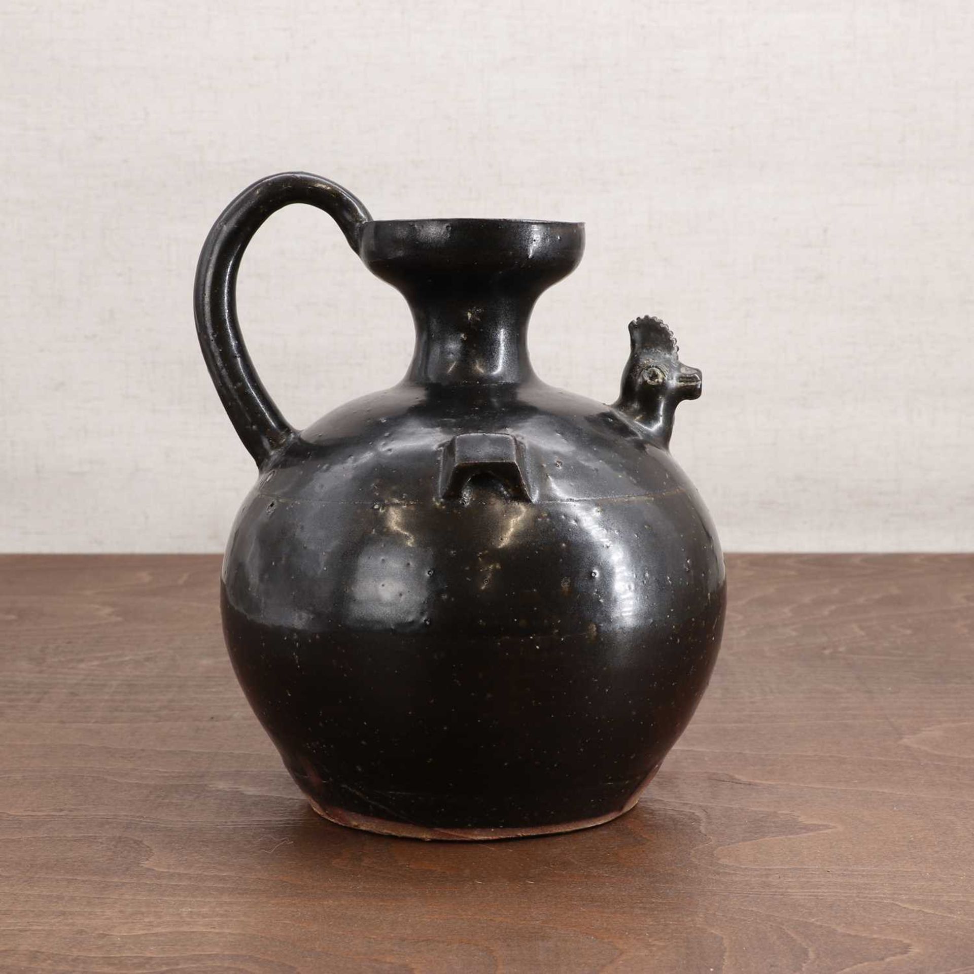 A Chinese black-glazed ewer, - Image 9 of 13