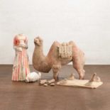 A Chinese pottery camel,