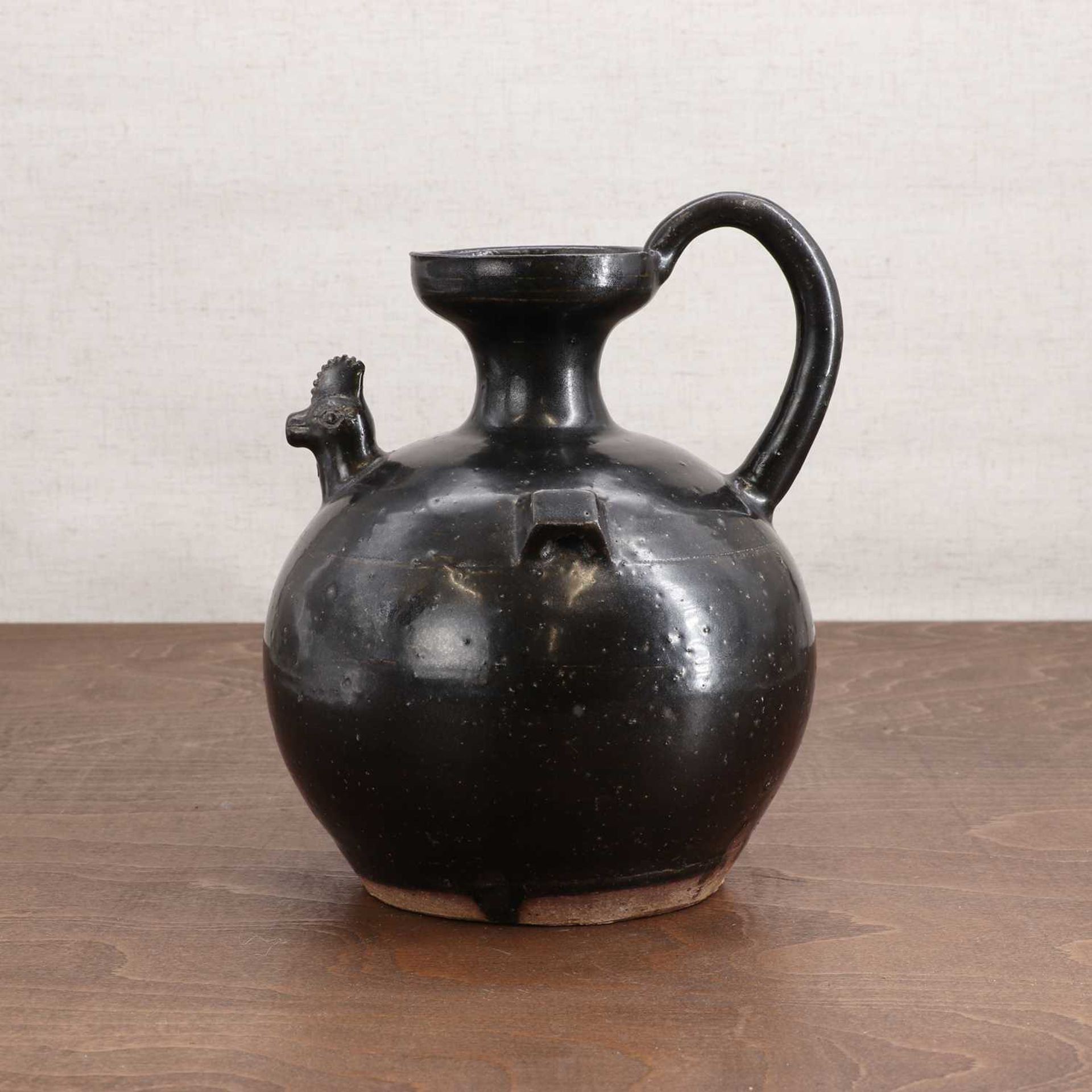 A Chinese black-glazed ewer, - Image 12 of 13