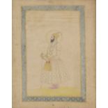 A standing portrait of Mughal emperor Shah 'Alam,