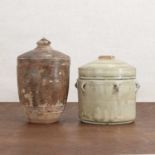 A Korean celadon jar and cover,