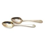A pair of George III Irish silver tablespoons,