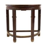 A Chinese hardwood console table,